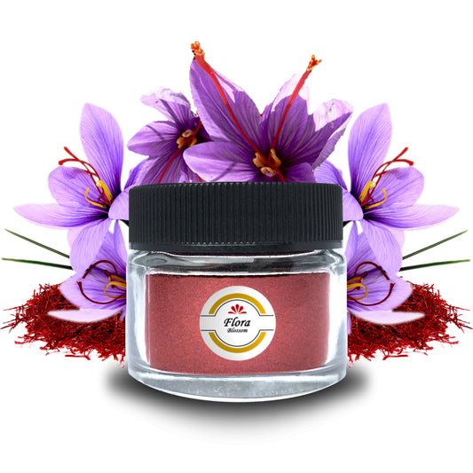Safranfäden Safranpulver Safran gemahlen Safran Saffron von Flora Blossom Gewürze Kräuter Tee Online Kaufen